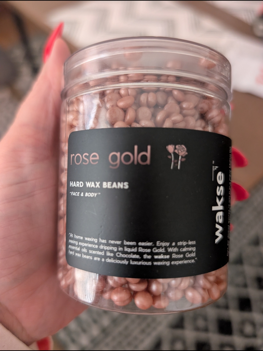 Rose Gold Hard Wax Beans for Face & Body - Rose Gold